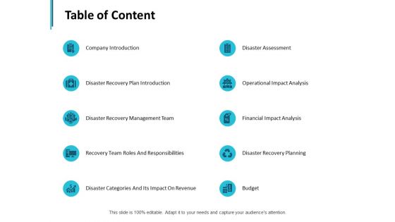 Table Of Content Ppt PowerPoint Presentation Gallery Model