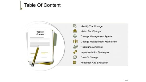 Table Of Content Ppt PowerPoint Presentation Infographic Template Model