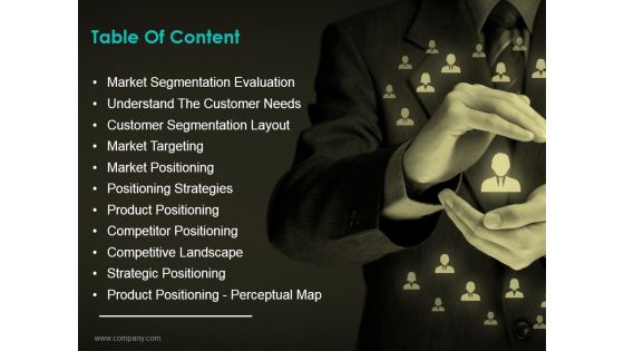 Table Of Content Ppt PowerPoint Presentation Inspiration Vector