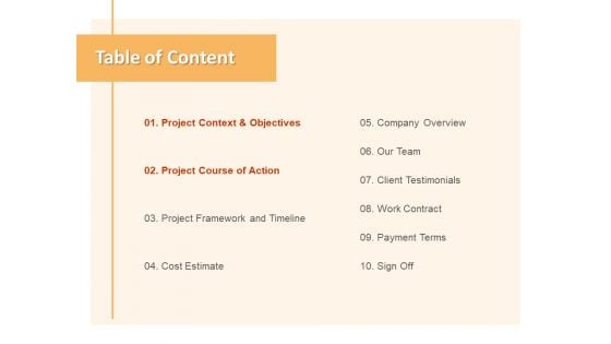 Table Of Content Ppt PowerPoint Presentation Model Mockup