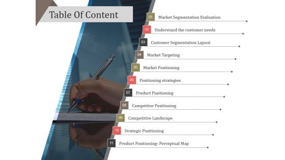 Table Of Content Ppt PowerPoint Presentation Professional Outfit