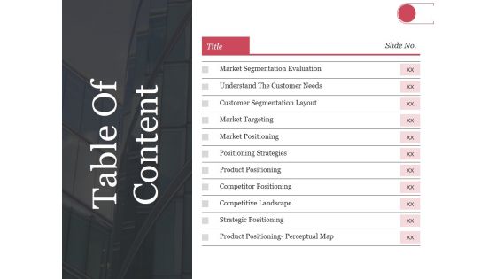 Table Of Content Ppt PowerPoint Presentation Show Sample Table Of Content Ppt PowerPoint Presentation Show Sample