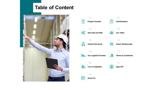 Table Of Content Ppt PowerPoint Presentation Slides Backgrounds