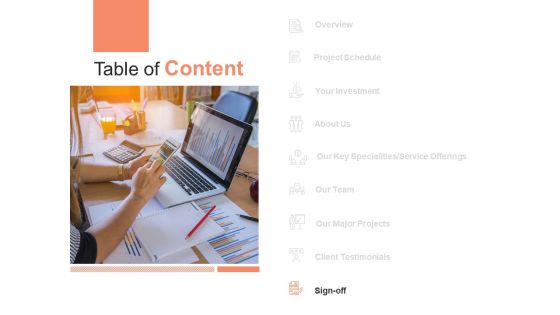 Table Of Content Sign Off Ppt PowerPoint Presentation Gallery Icon