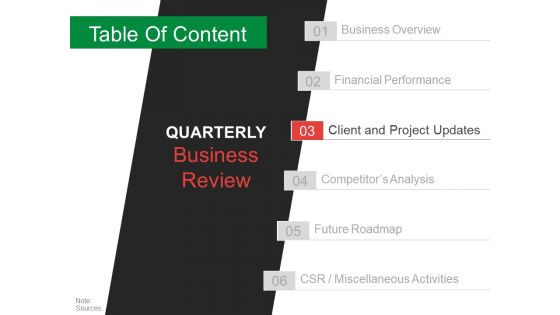 Table Of Content Template 4 Ppt PowerPoint Presentation Infographic Template