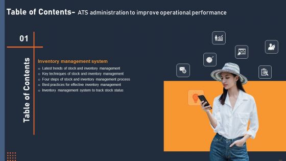 Table Of Contents ATS Administration To Improve Operational Performance Professional PDF