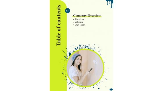 Table Of Contents Building Exterior Whitewashing Proposal One Pager Sample Example Document Table Of Contents Building Exterior Whitewashing Proposal One Pager Sample Example Document