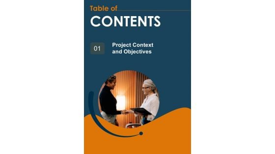 Table Of Contents Caretaker Recruitment Proposal One Pager Sample Example Document Table Of Contents Caretaker Recruitment Proposal One Pager Sample Example Document