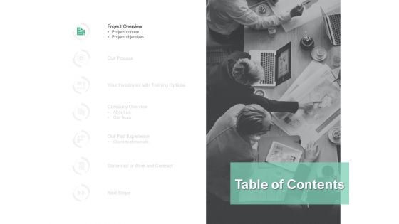 Table Of Contents Communication Ppt PowerPoint Presentation Summary Examples