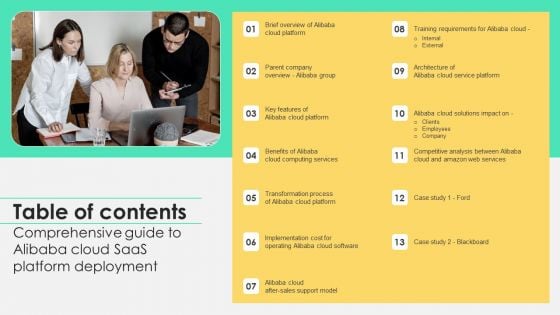 Table Of Contents Comprehensive Guide To Alibaba Cloud Saas Platform Deployment Graphics PDF Table Of Contents Comprehensive Guide To Alibaba Cloud Saas Platform Deployment Graphics PDF