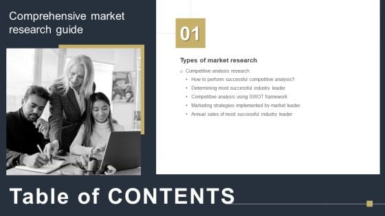 Table Of Contents Comprehensive Market Research Guide Ppt Model Layout Ideas PDF