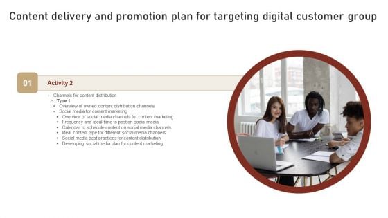 Table Of Contents Content Delivery And Promotion Plan For Targeting Digital Customer Group Mockup PDF