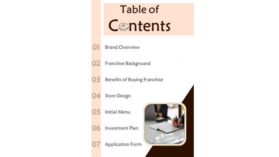Table Of Contents Contractor Bid Proposal For Hotel Dealership One Pager Sample Example Document