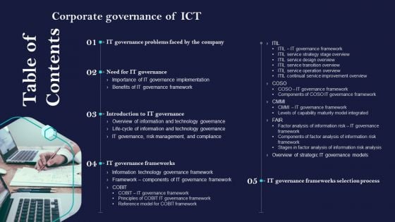 Table Of Contents Corporate Governance Of ICT Guidelines PDF