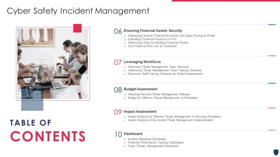 Table Of Contents Cyber Safety Incident Management Security Microsoft PDF