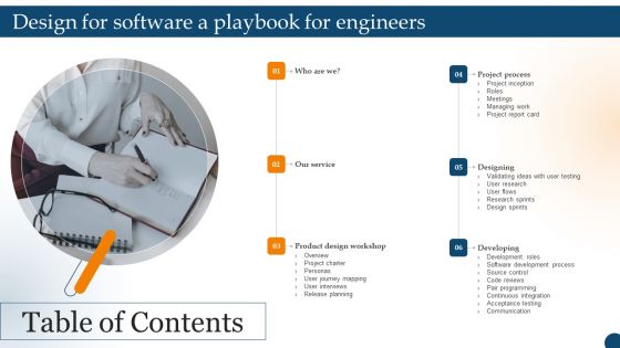 Table Of Contents Design For Software A Playbook For Engineers Portrait PDF Table Of Contents Design For Software A Playbook For Engineers Portrait PDF