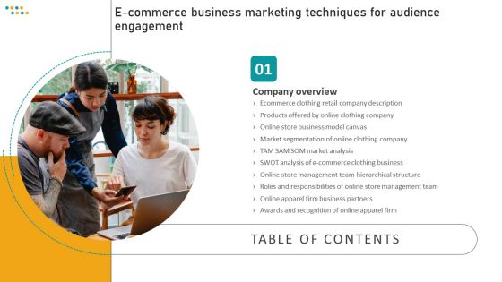 Table Of Contents E Commerce Business Marketing Techniques For Audience Engagement Microsoft PDF