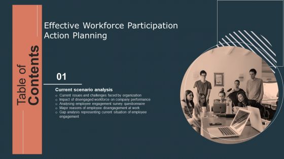 Table Of Contents Effective Workforce Participation Action Planning Gap Professional PDF