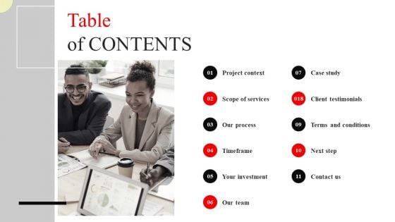 Table Of Contents Enterprise Brand Development Proposal Rules PDF Table Of Contents Enterprise Brand Development Proposal Rules PDF