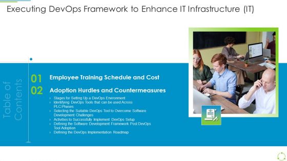 Table Of Contents Executing Devops Framework To Enhance IT Infrastructure IT Professional PDF
