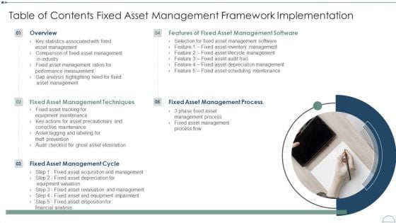 Table Of Contents Fixed Asset Management Framework Implementation Brochure PDF