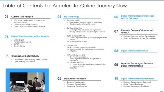 Table Of Contents For Accelerate Online Journey Now Pictures PDF Table Of Contents For Accelerate Online Journey Now Pictures PDF