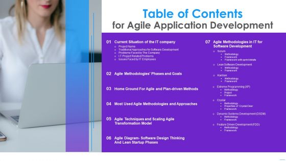 Table Of Contents For Agile Application Development Structure PDF Table Of Contents For Agile Application Development Structure PDF