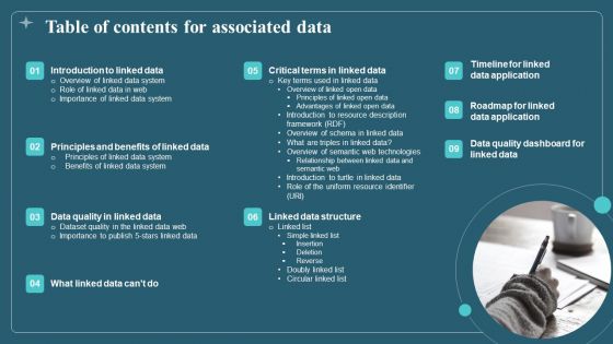 Table Of Contents For Associated Data Professional PDF