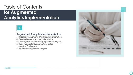 Table Of Contents For Augmented Analytics Implementation Download PDF