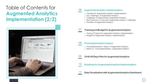 Table Of Contents For Augmented Analytics Implementation Formats PDF Slide02