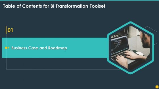 Table Of Contents For BI Transformation Toolset Business Themes PDF
