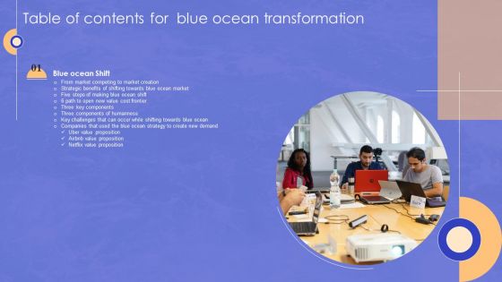 Table Of Contents For Blue Ocean Transformation Themes PDF Table Of Contents For Blue Ocean Transformation Themes PDF