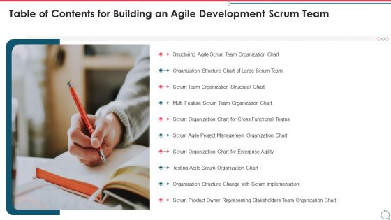 Table Of Contents For Building An Agile Development Scrum Team Background PDF