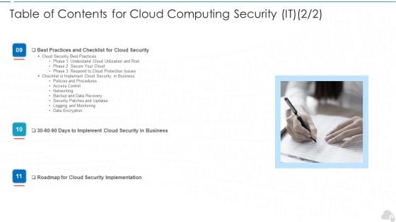 Table Of Contents For Cloud Computing Security IT Monitoring Ppt Styles Introduction PDF Table Of Contents For Cloud Computing Security IT Monitoring Ppt Styles Introduction PDF