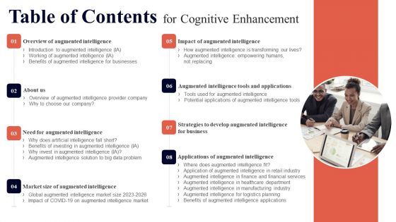 Table Of Contents For Cognitive Enhancement Information PDF