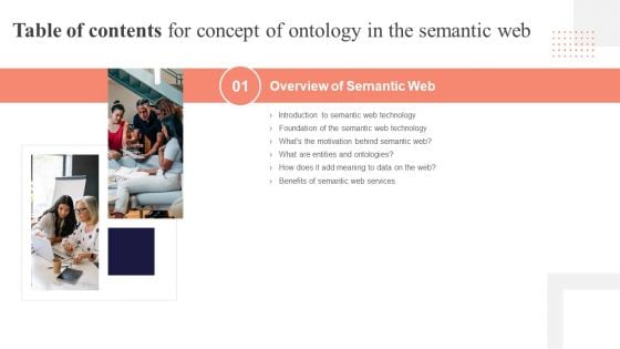 Table Of Contents For Concept Of Ontology In The Semantic Web Data Brochure PDF