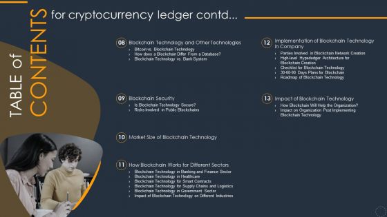 Table Of Contents For Cryptocurrency Ledger Introduction PDF