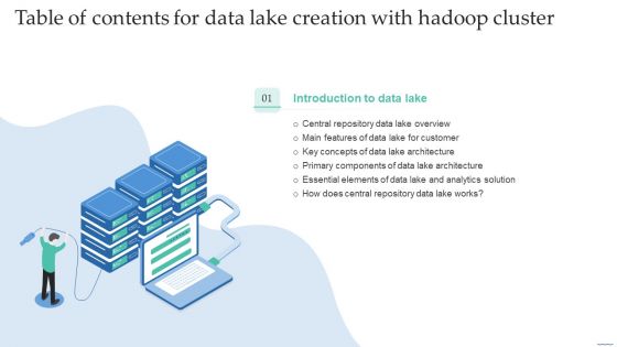 Table Of Contents For Data Lake Creation With Hadoop Cluster Tips Professional PDF