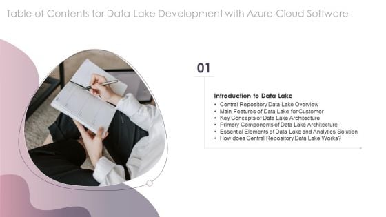 Table Of Contents For Data Lake Development With Azure Cloud Software Key Introduction PDF Table Of Contents For Data Lake Development With Azure Cloud Software Key Introduction PDF