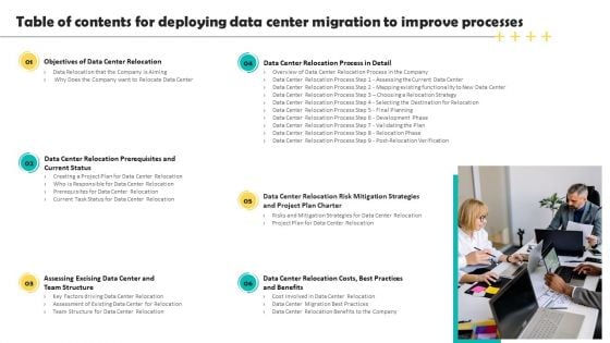 Table Of Contents For Deploying Data Center Migration To Improve Processes Graphics PDF Table Of Contents For Deploying Data Center Migration To Improve Processes Graphics PDF