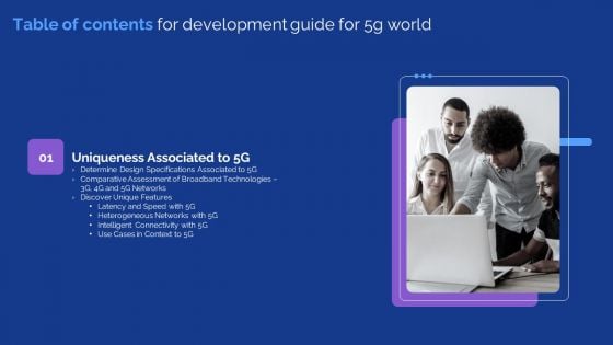 Table Of Contents For Development Guide For 5G World Design Ideas PDF