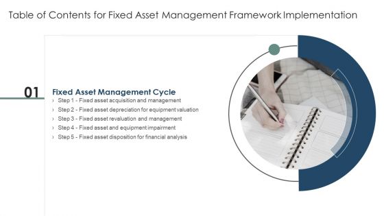 Table Of Contents For Fixed Asset Management Framework Implementation Analysis Microsoft PDF