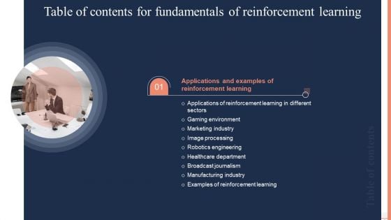 Table Of Contents For Fundamentals Of Reinforcement Learning Icons PDF