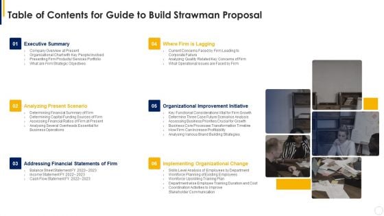 Table Of Contents For Guide To Build Strawman Proposal Themes PDF