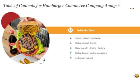 Table Of Contents For Hamburger Commerce Company Analysis Download PDF Table Of Contents For Hamburger Commerce Company Analysis Download PDF