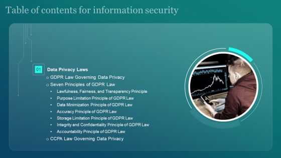 Table Of Contents For Information Security Law Summary PDF