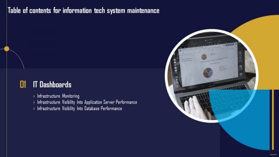 Table Of Contents For Information Tech System Maintenance Slide Portrait PDF Table Of Contents For Information Tech System Maintenance Slide Portrait PDF