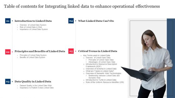 Table Of Contents For Integrating Linked Data To Enhance Operational Effectiveness Ideas PDF