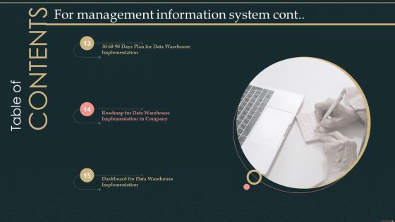 Table Of Contents For Management Information System Demonstration PDF