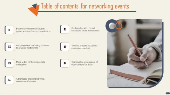 Table Of Contents For Networking Events Clipart PDF